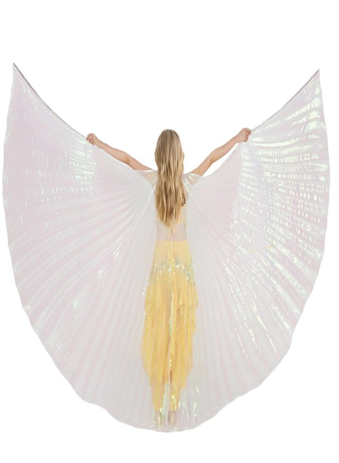 MUNAFIE Halloween Costumes Belly Dance Isis Wings for Children Kids WHITE - Image 2